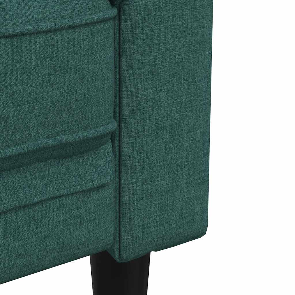 Dvosjed Chesterfield tamnozeleni od tkanine