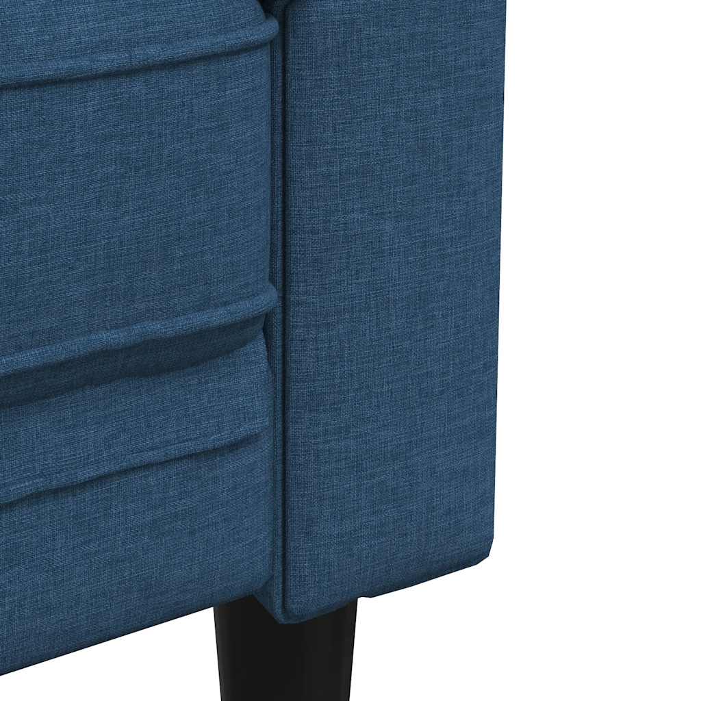 Dvosjed Chesterfield plavi od tkanine