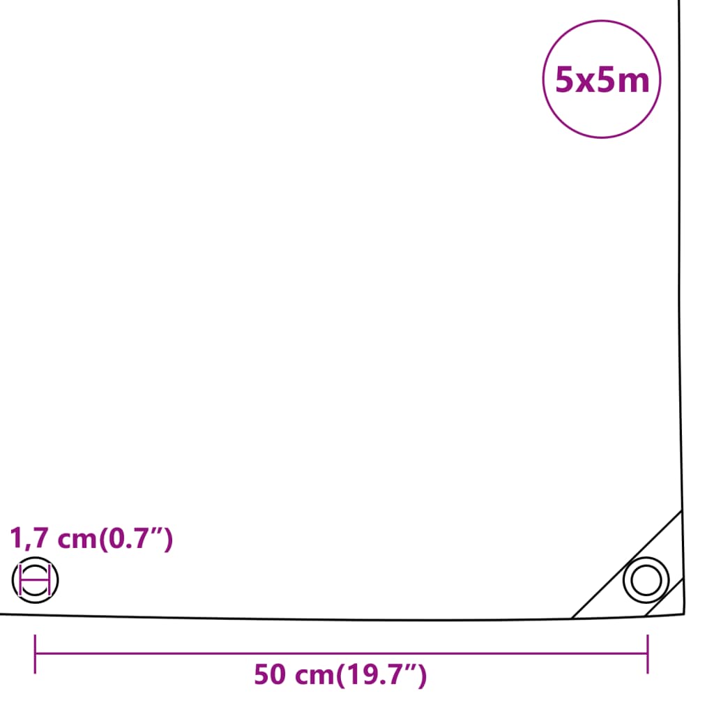 Cerada zelena 5 x 5 m 650 g/m²