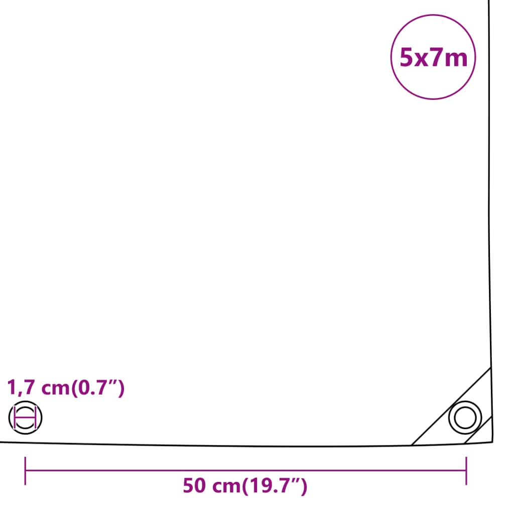 Cerada zelena 5 x 7 m 650 g/m²