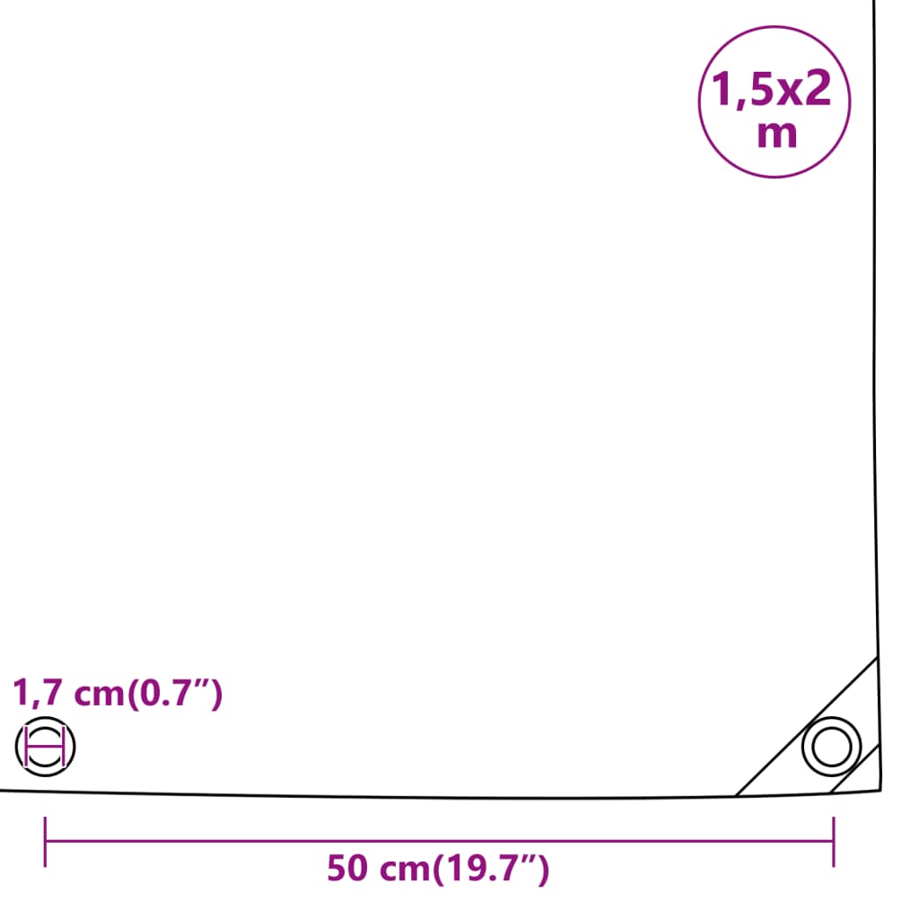 Cerada plava 1,5x2 m 650 g/m²