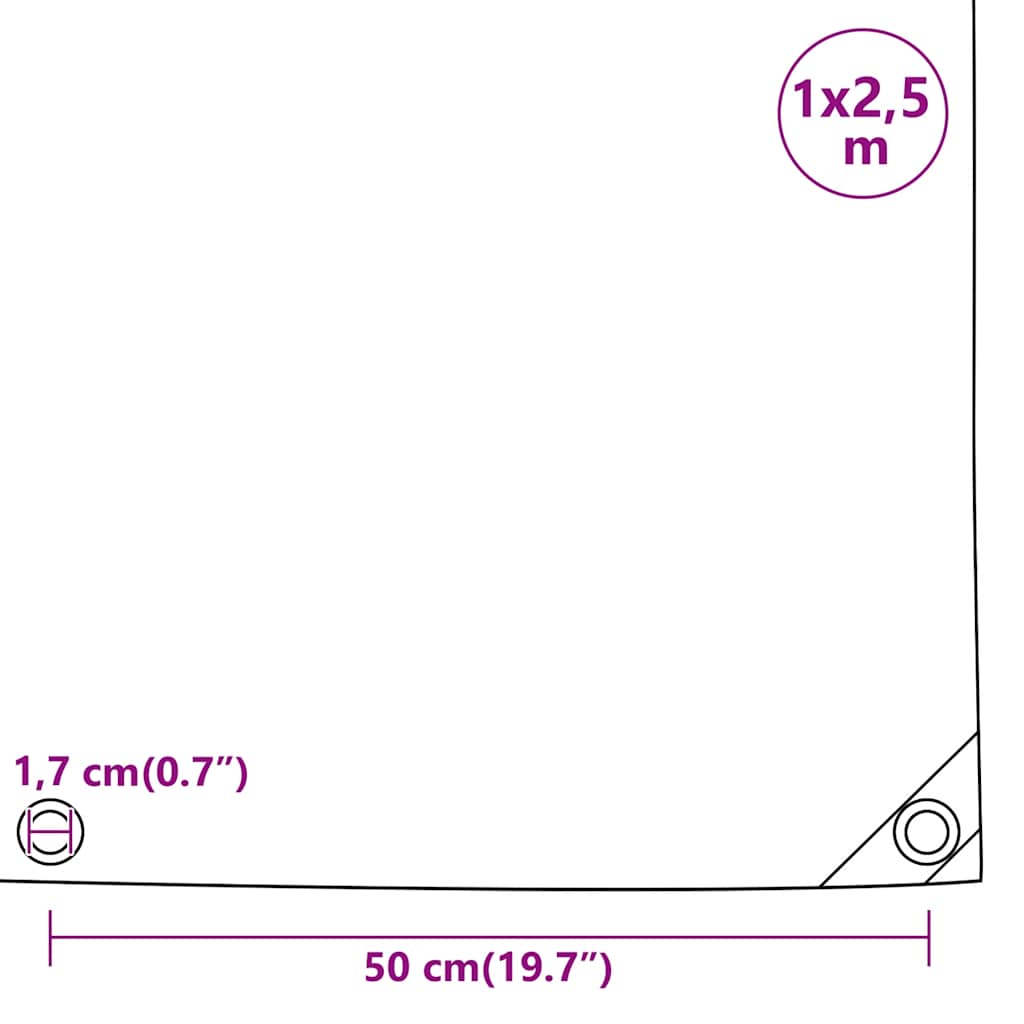 Cerada crna 1 x 2,5 m 650 g/m²