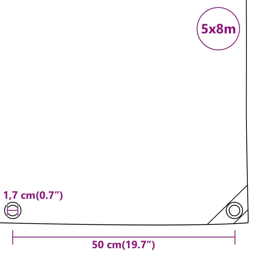 Cerada crna 5 x 8 m 650 g/m²