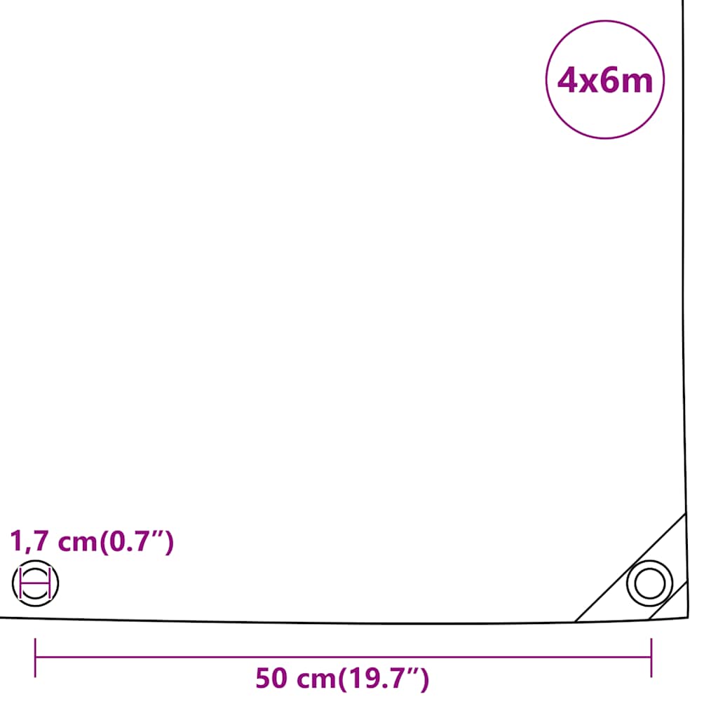 Cerada antracit 4x6 m 650 g/m²