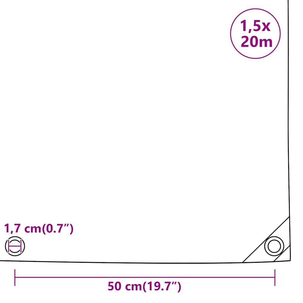 Cerada antracit 1,5x20 m 650 g/m²