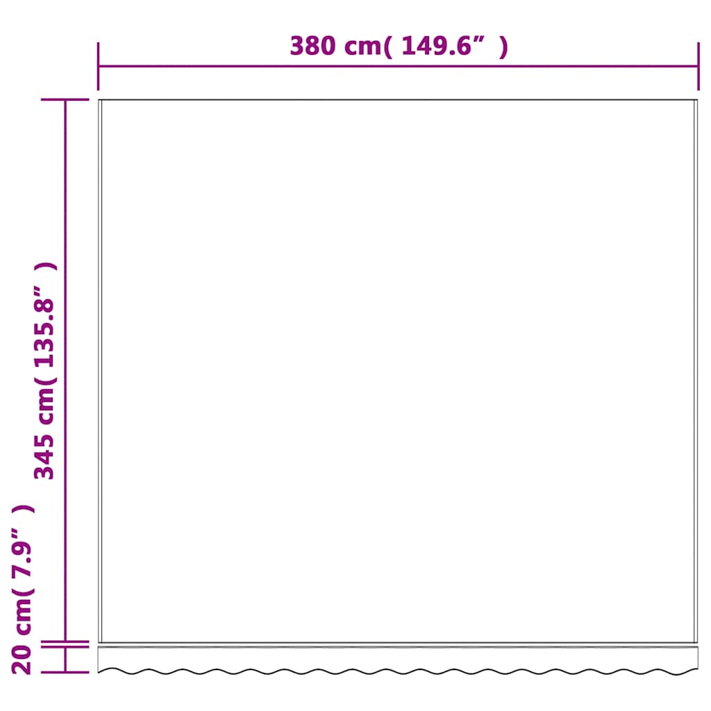 Zamjenska tkanina za tendu raznobojna prugasta 4 x 3,5 m