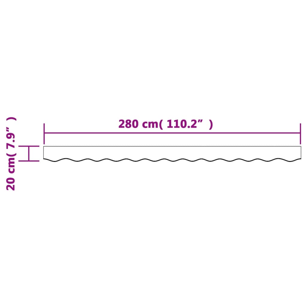 Zamjenska tkanina za rub tende žuto-bijela prugasta 3 m