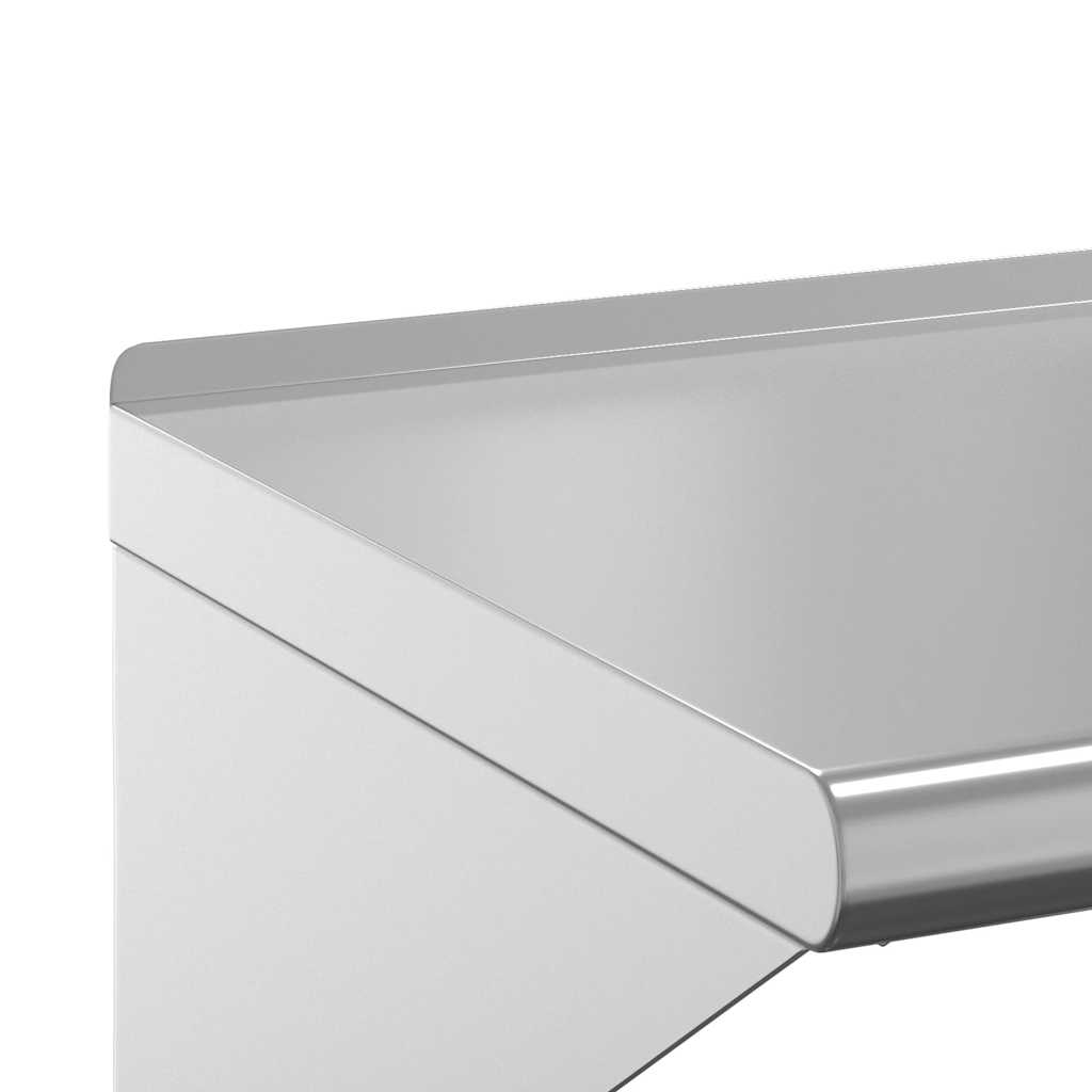 Zidna polica 75 x 45 x 31 cm srebrna od nehrđajućeg čelika