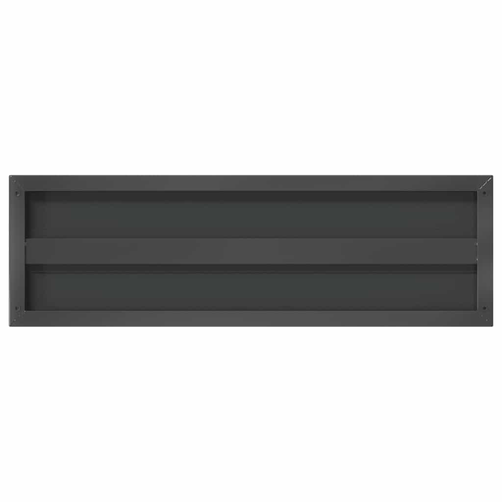 Zidne police 2 kom 75x23,5 cm crne nehrđajući čelik