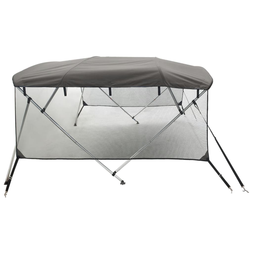 Tenda bimini s 4 luka i mrežastim zidovima 243x(170-182)x137 cm