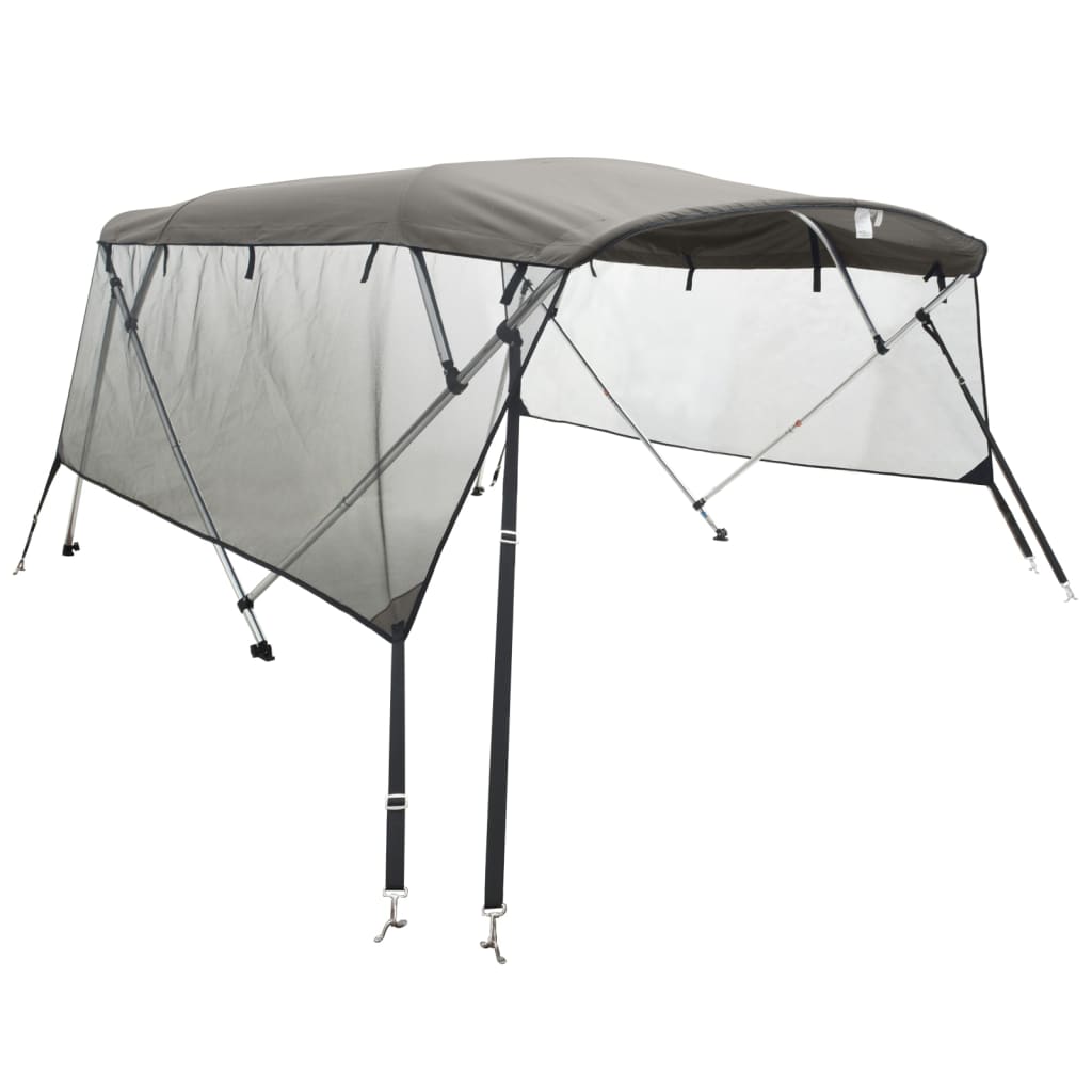 Tenda bimini s 4 luka i mrežastim zidovima 243x(185-198)x137 cm