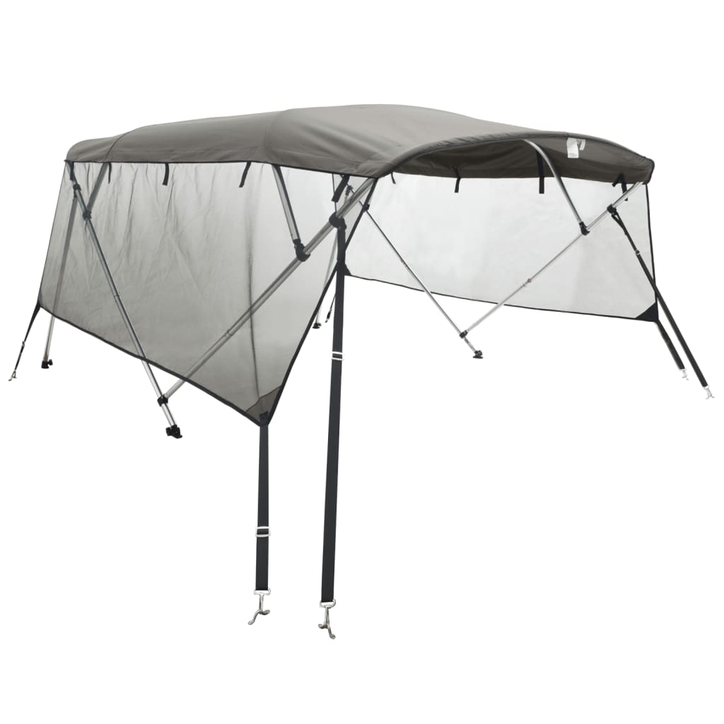 Tenda bimini s 4 luka i mrežastim zidovima 243x(200-213)x137 cm