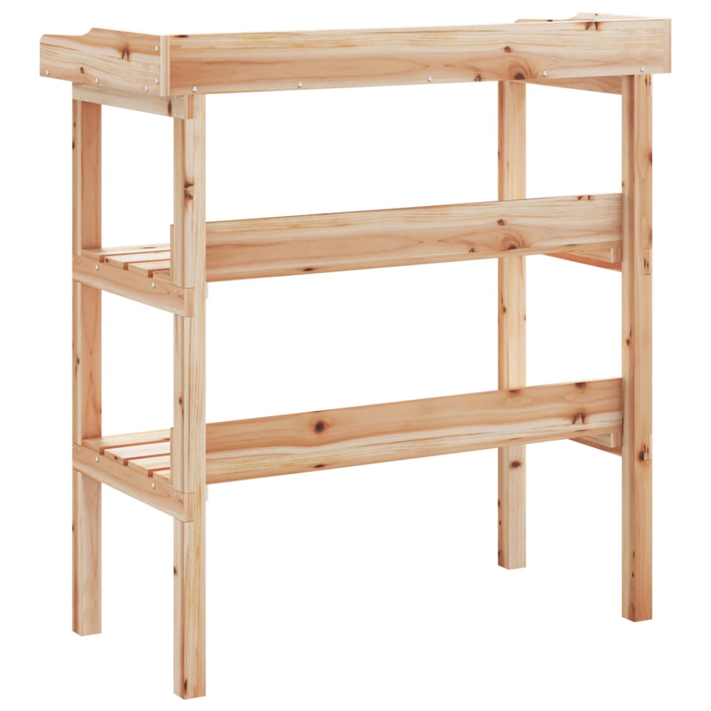 Stol za biljke s policama 78 x 38 x 82,5 cm od masivne jelovine
