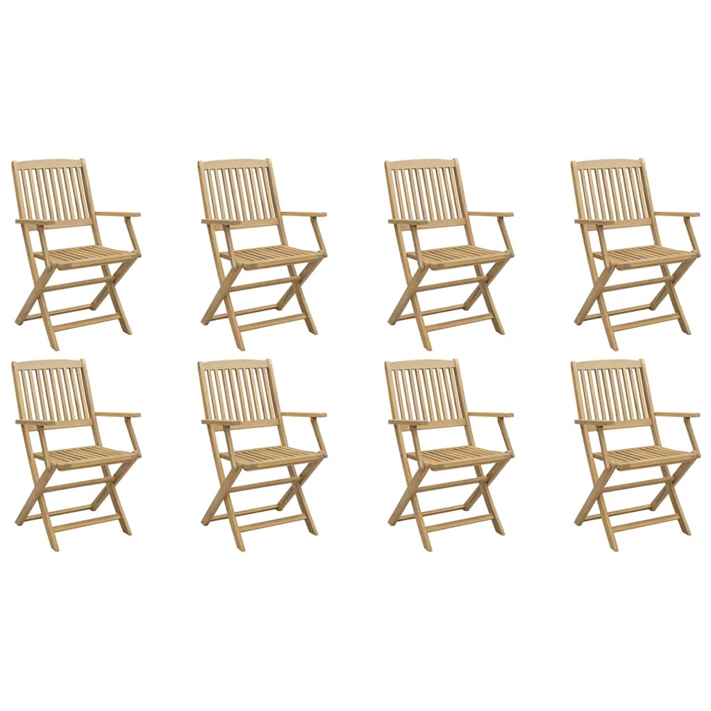 Sklopive vrtne stolice 8 kom 54x61x88 cm od drva bagrema