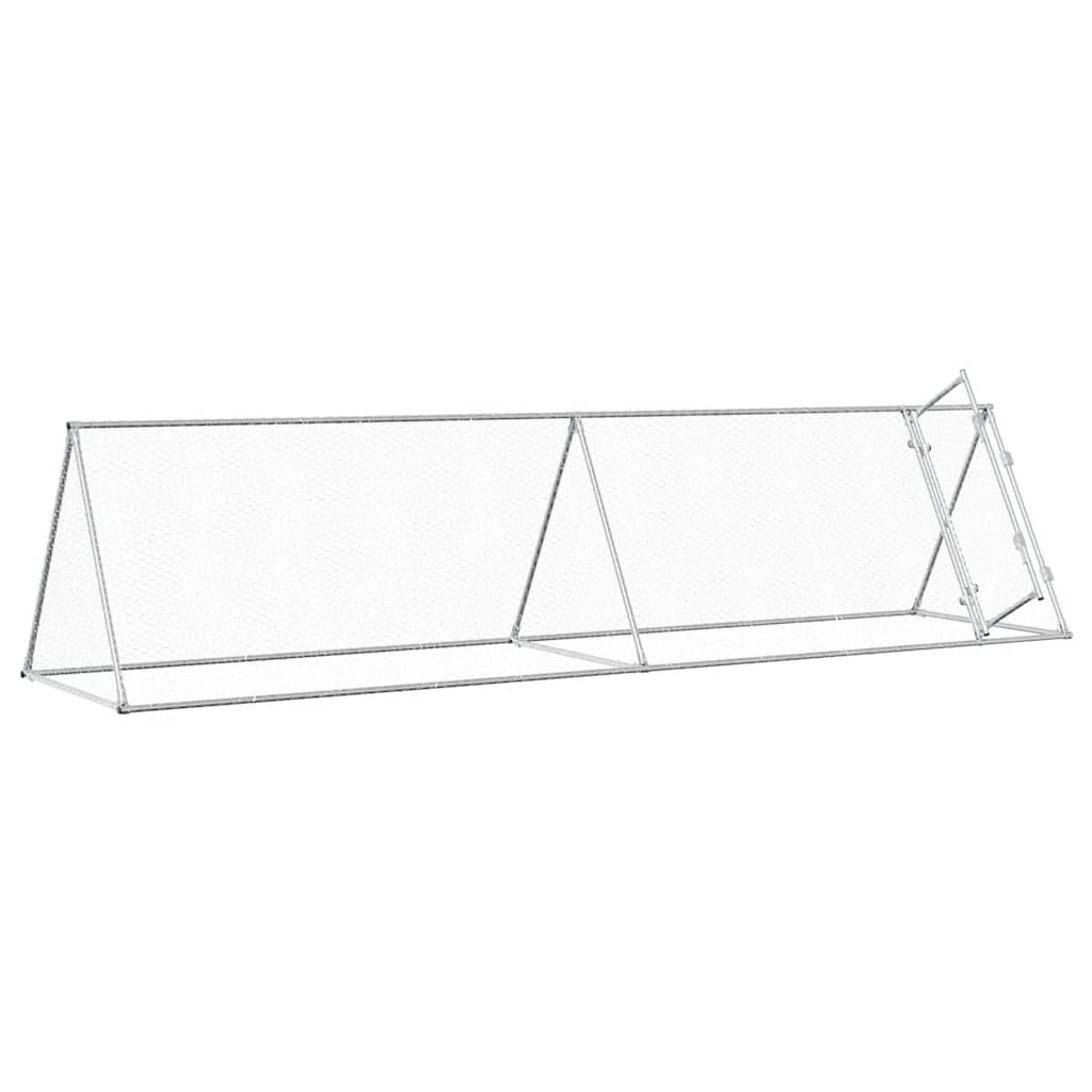Kavez za kokoši srebrni 400 x 105 x 91 cm od pocinčanog čelika