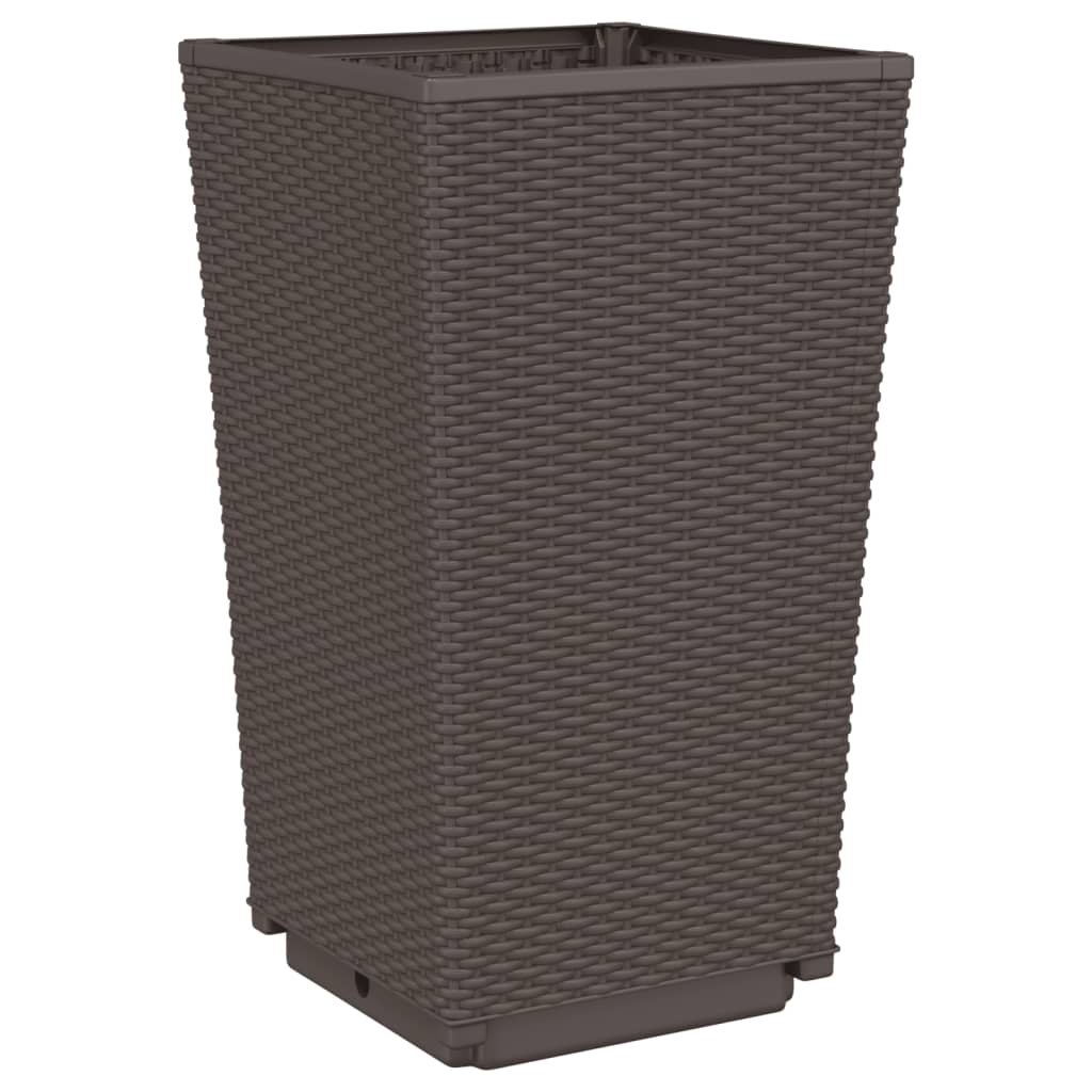 Vrtne sadilice 2 kom smeđe 32,5 x 32,5 x 57 cm od PP-a
