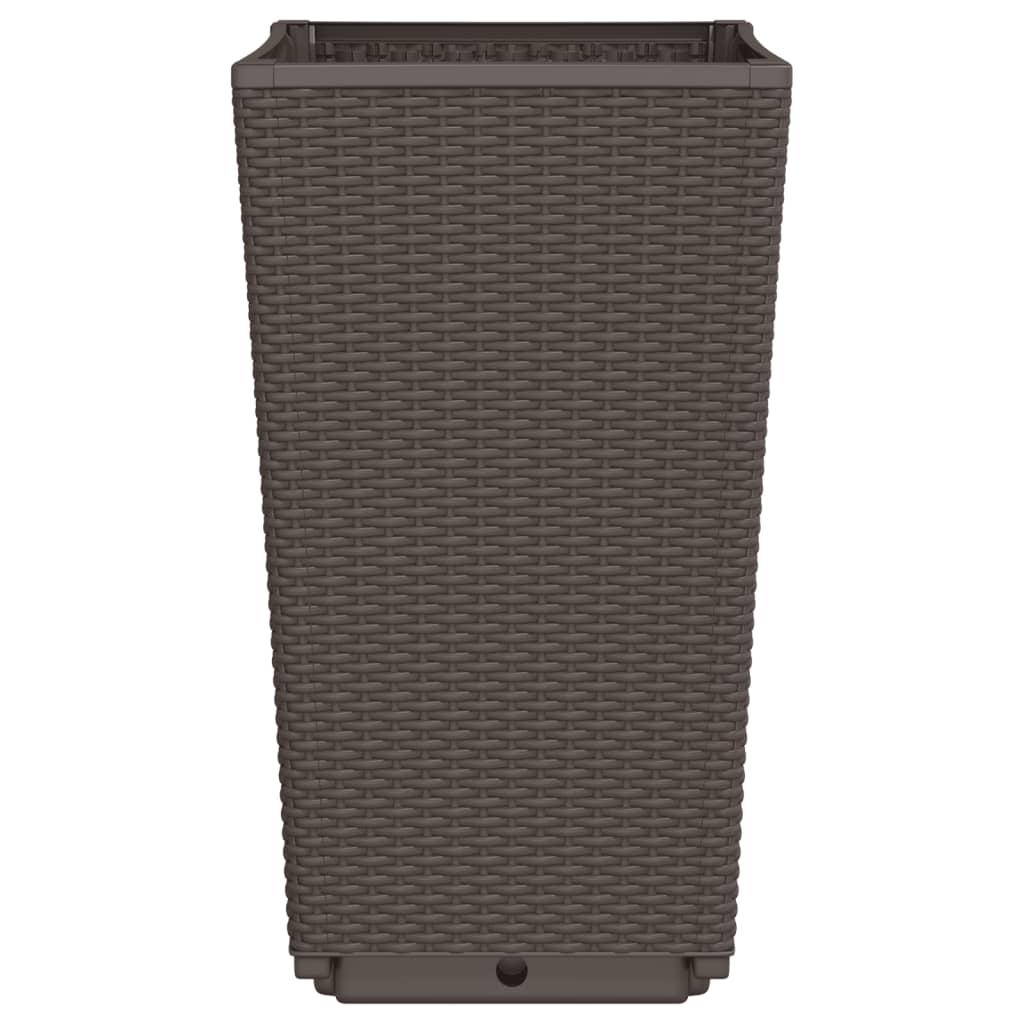 Vrtne sadilice 2 kom smeđe 32,5 x 32,5 x 57 cm od PP-a