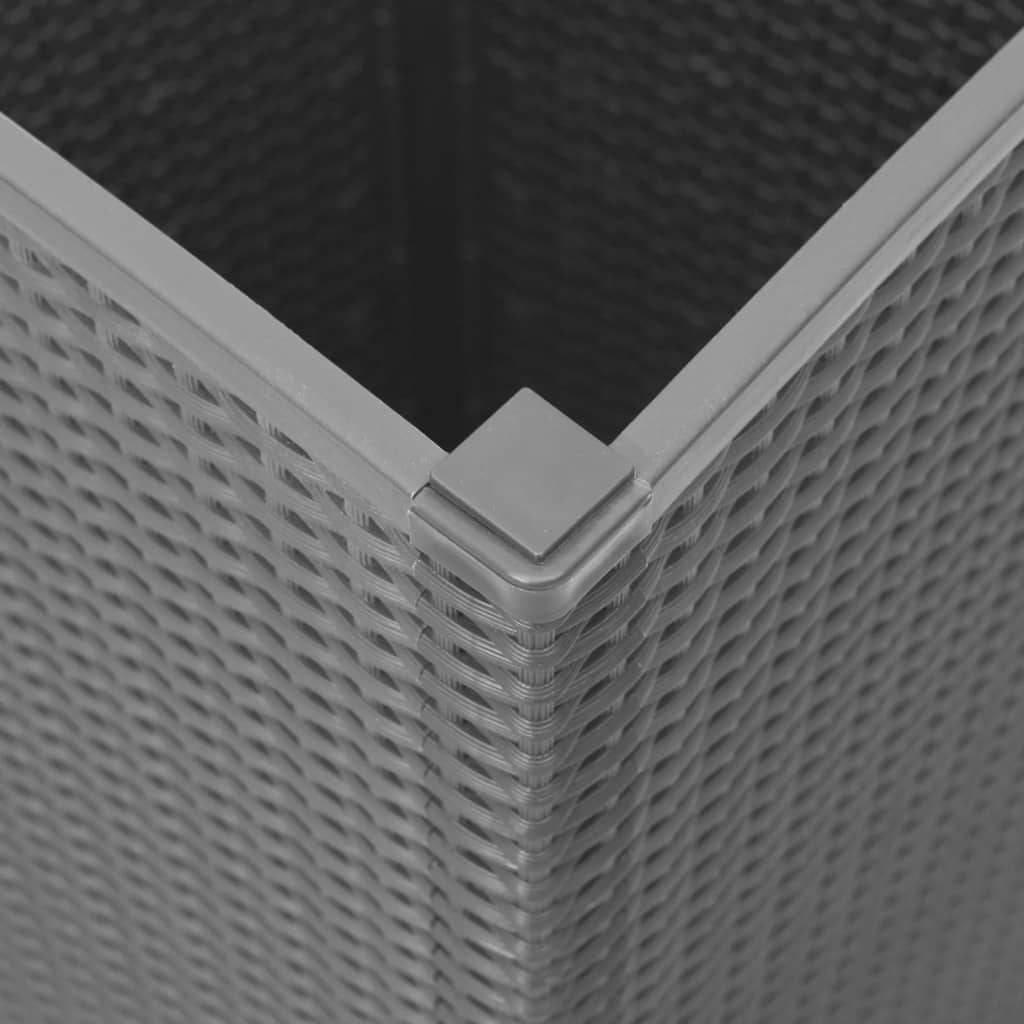 Vrtne sadilice 4 kom svjetlosive 32,5 x 32,5 x 57 cm PP
