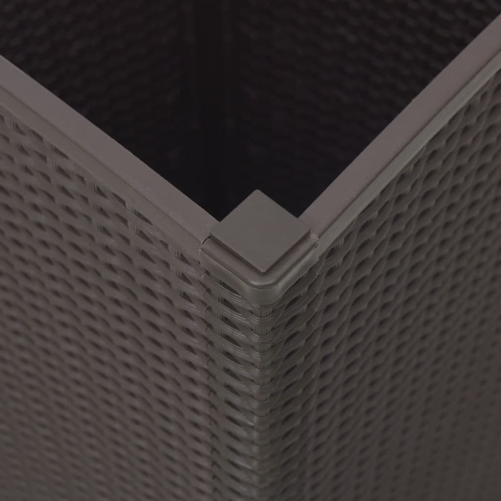 Vrtne sadilice 4 kom smeđe 32,5 x 32,5 x 57 cm od PP-a