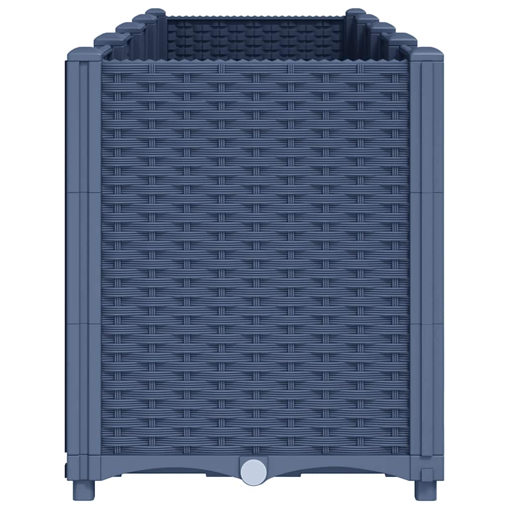 Vrtna sadilica plava siva 160 x 40 x 53 cm od PP-a