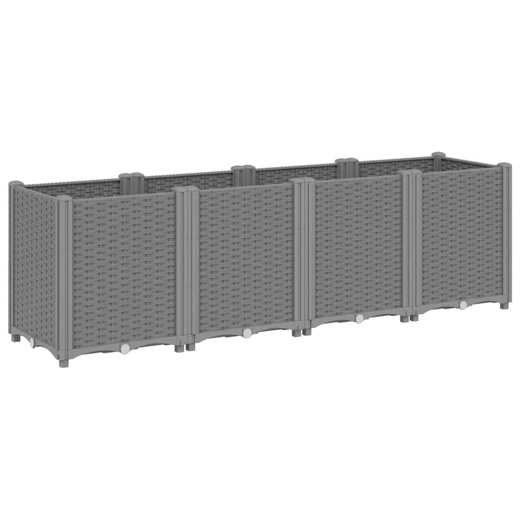 Vrtna sadilica svijetlosiva 160 x 40 x 53 cm od PP-a