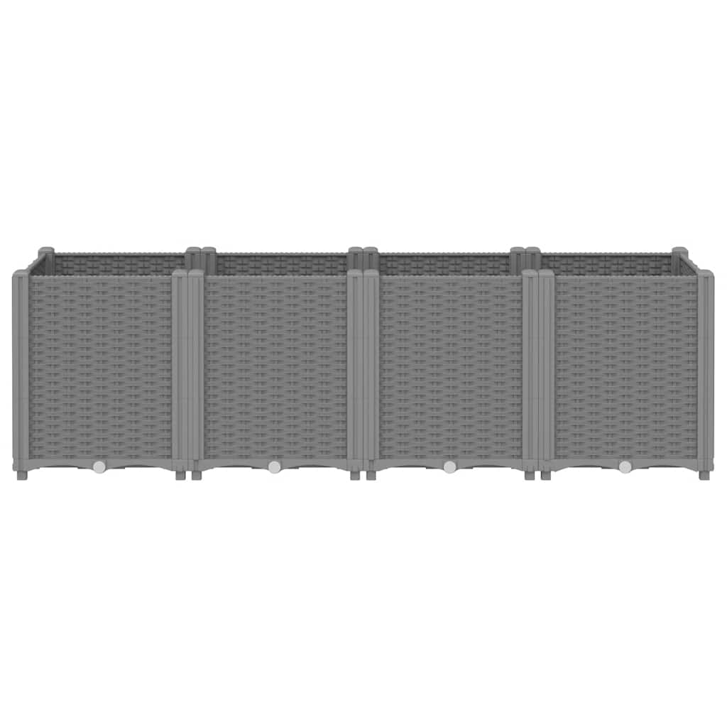 Vrtna sadilica svijetlosiva 160 x 40 x 53 cm od PP-a