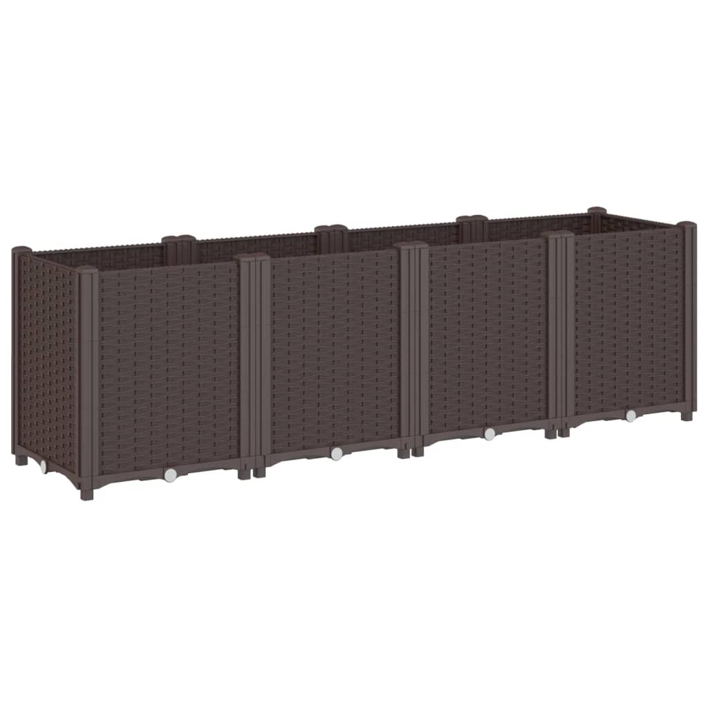 Vrtna sadilica smeđa 160 x 40 x 53 cm od PP-a