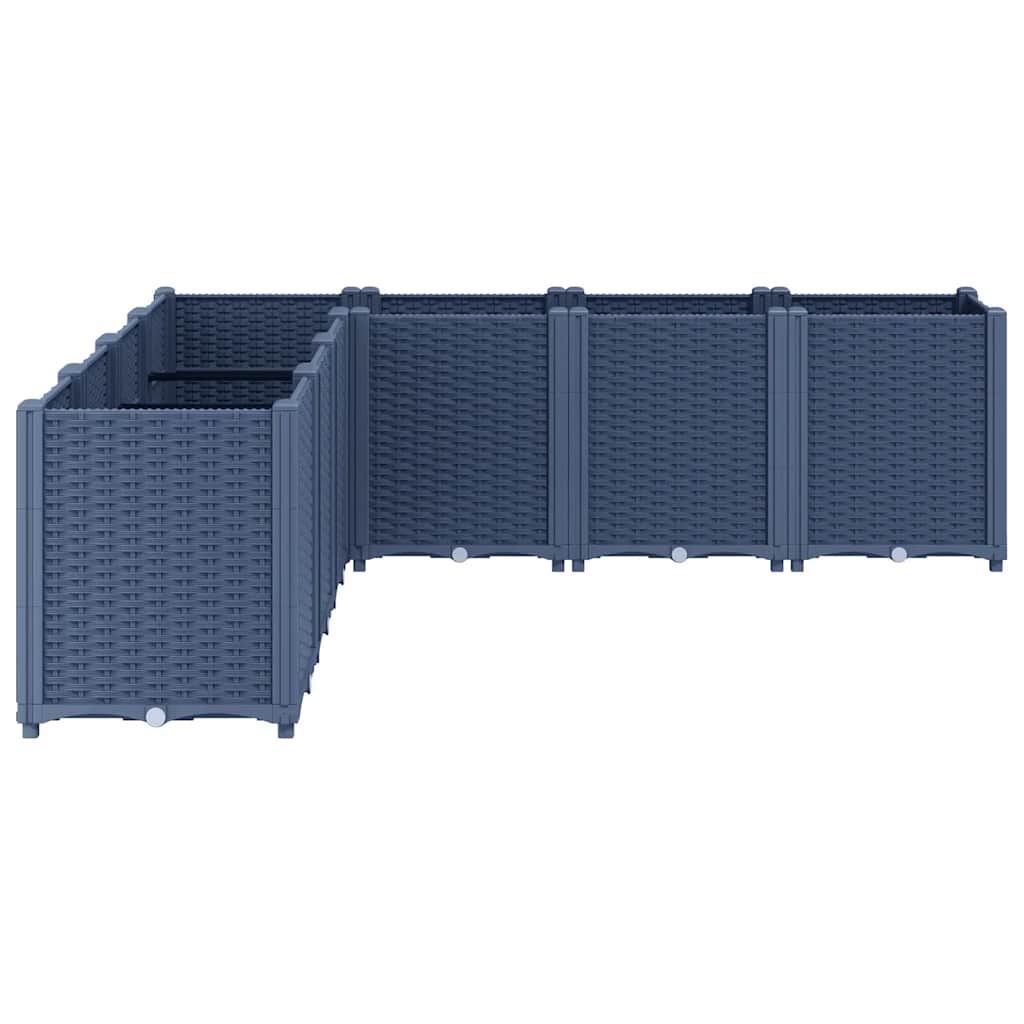 Vrtna sadilica plava siva 160 x 160 x 53 cm PP