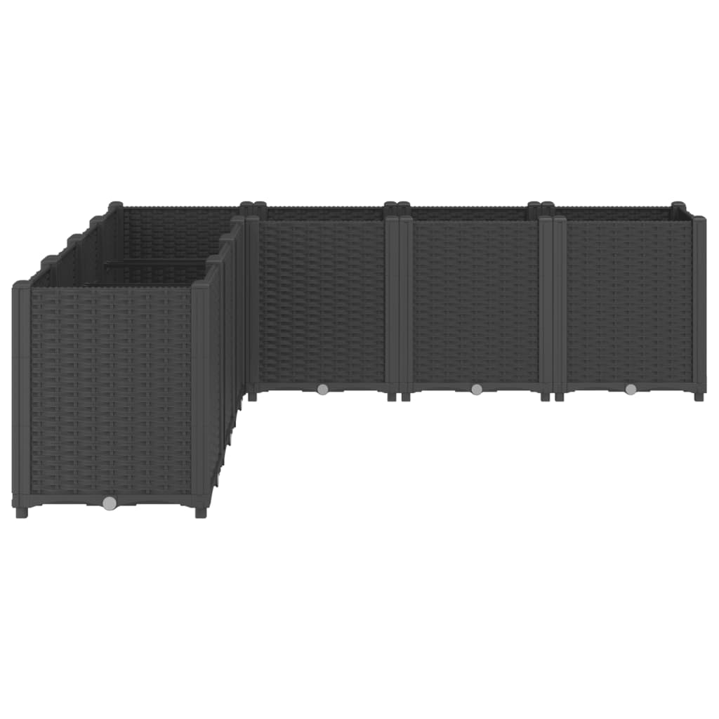 Vrtna sadilica crna 160 x 160 x 53 cm PP
