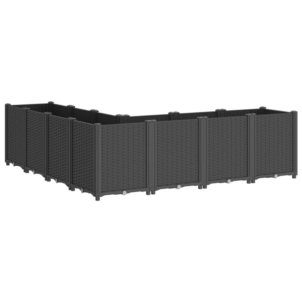 Vrtna sadilica crna 160 x 160 x 53 cm PP