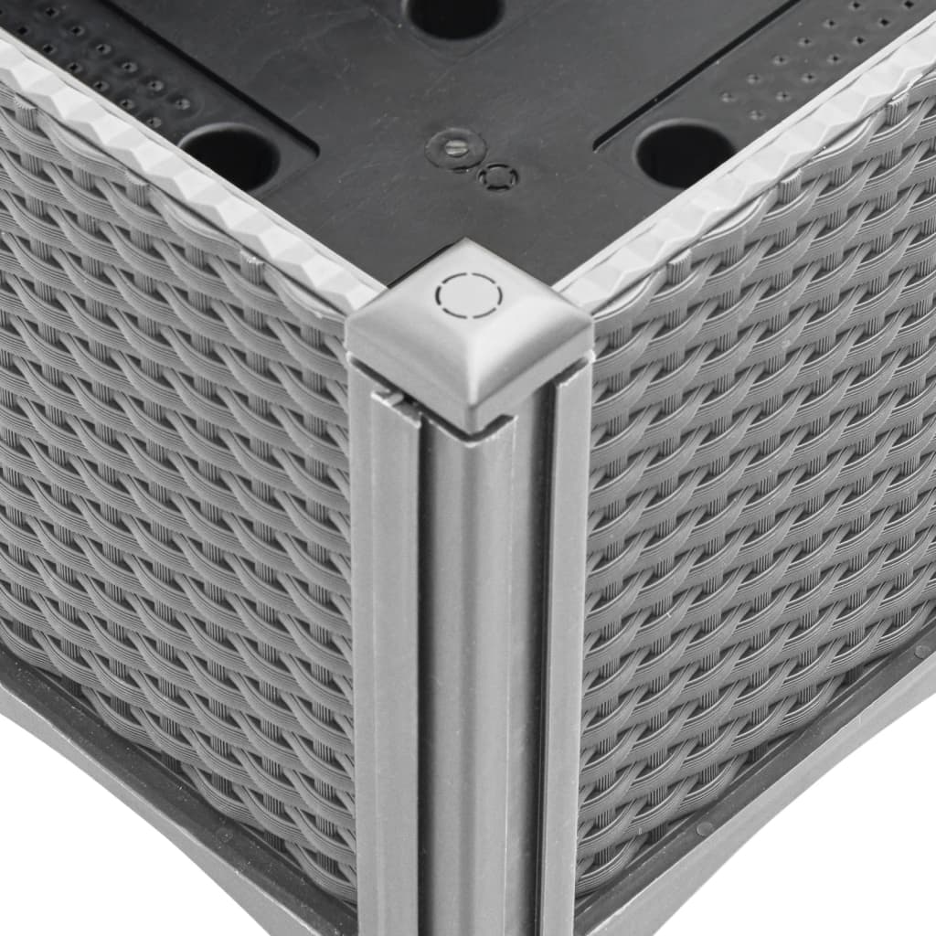 Vrtna sadilica s nogama svjetlosiva 40 x 40 x 42 cm PP