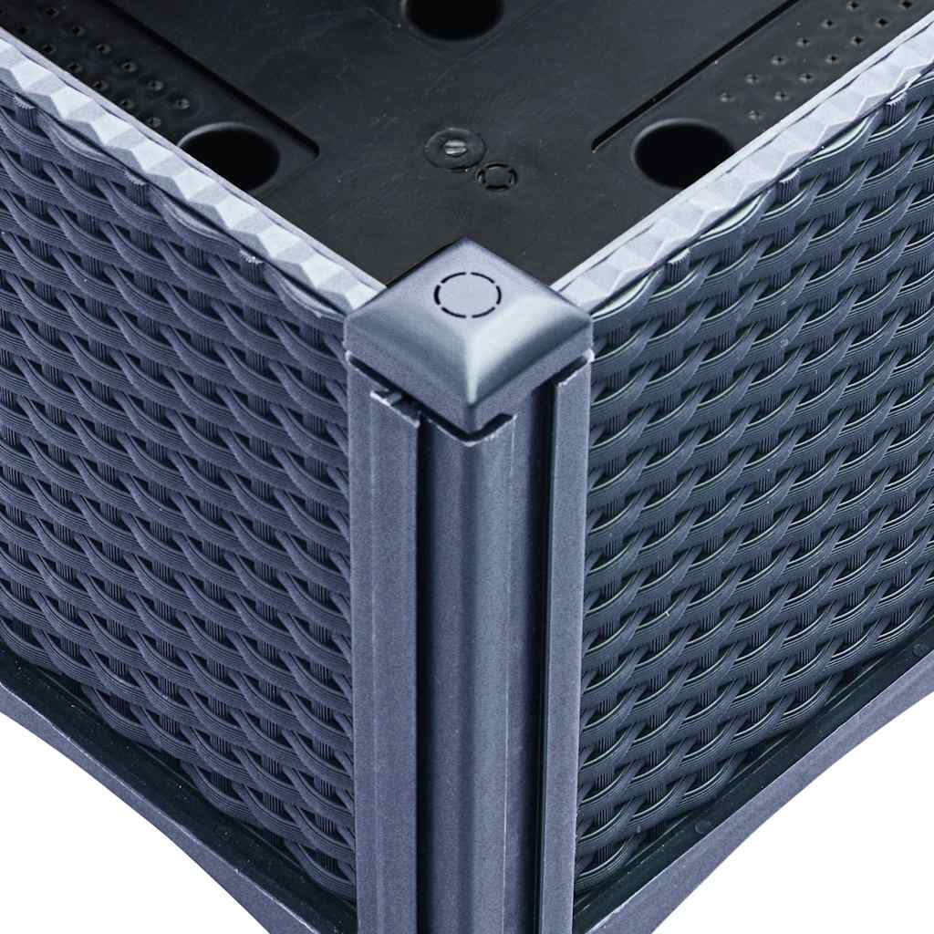 Vrtna sadilica s nogama plava siva 160 x 40 x 42 cm PP
