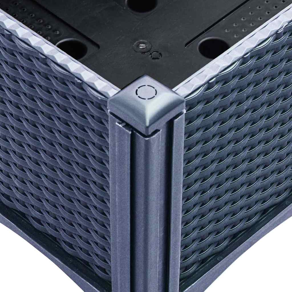 Vrtna sadilica s rešetkom plava siva 160x120x142 cm PP