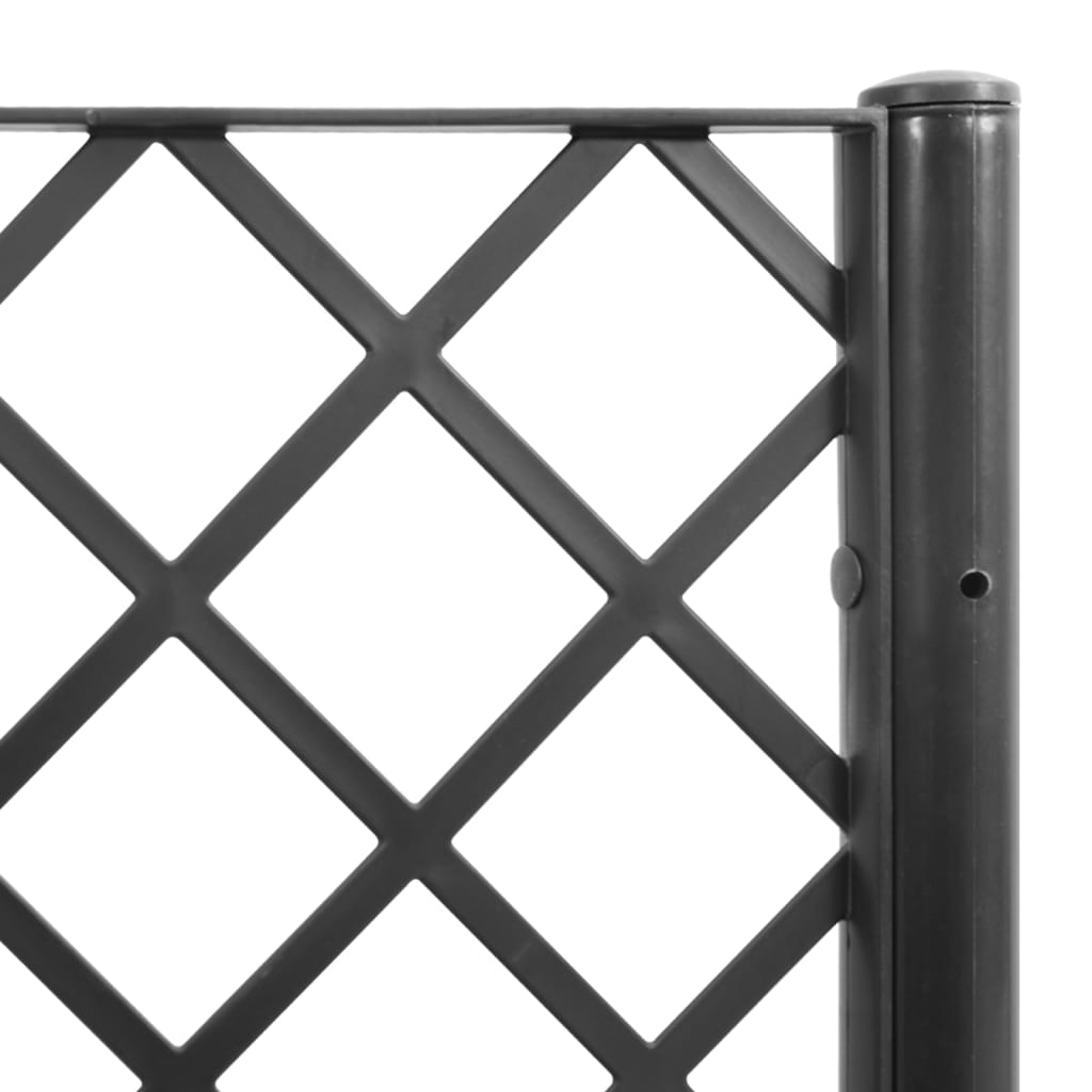 Vrtna sadilica s rešetkom crna 160 x 120 x 142 cm PP