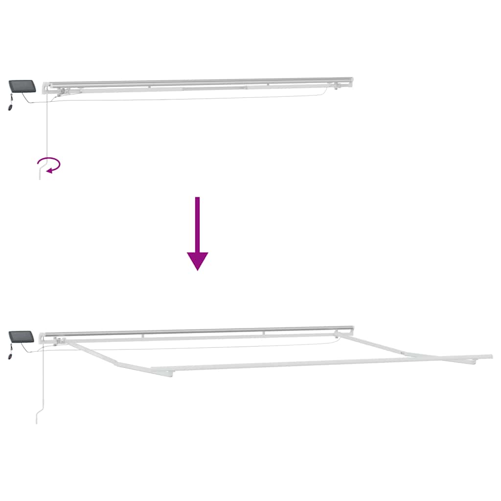 Tenda na ručno uvlačenje s LED bordo 450 x 300 cm