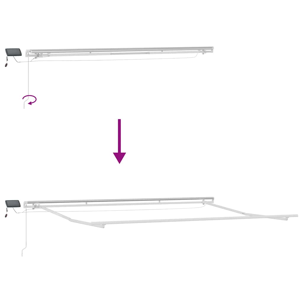 Tenda na ručno uvlačenje s LED bordo 600 x 300 cm