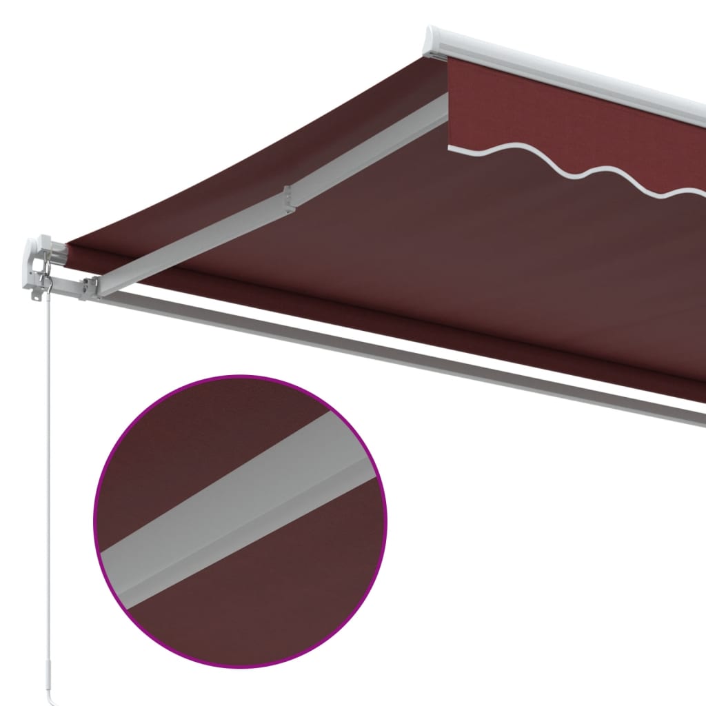 Tenda na ručno uvlačenje bordo 400 x 350 cm