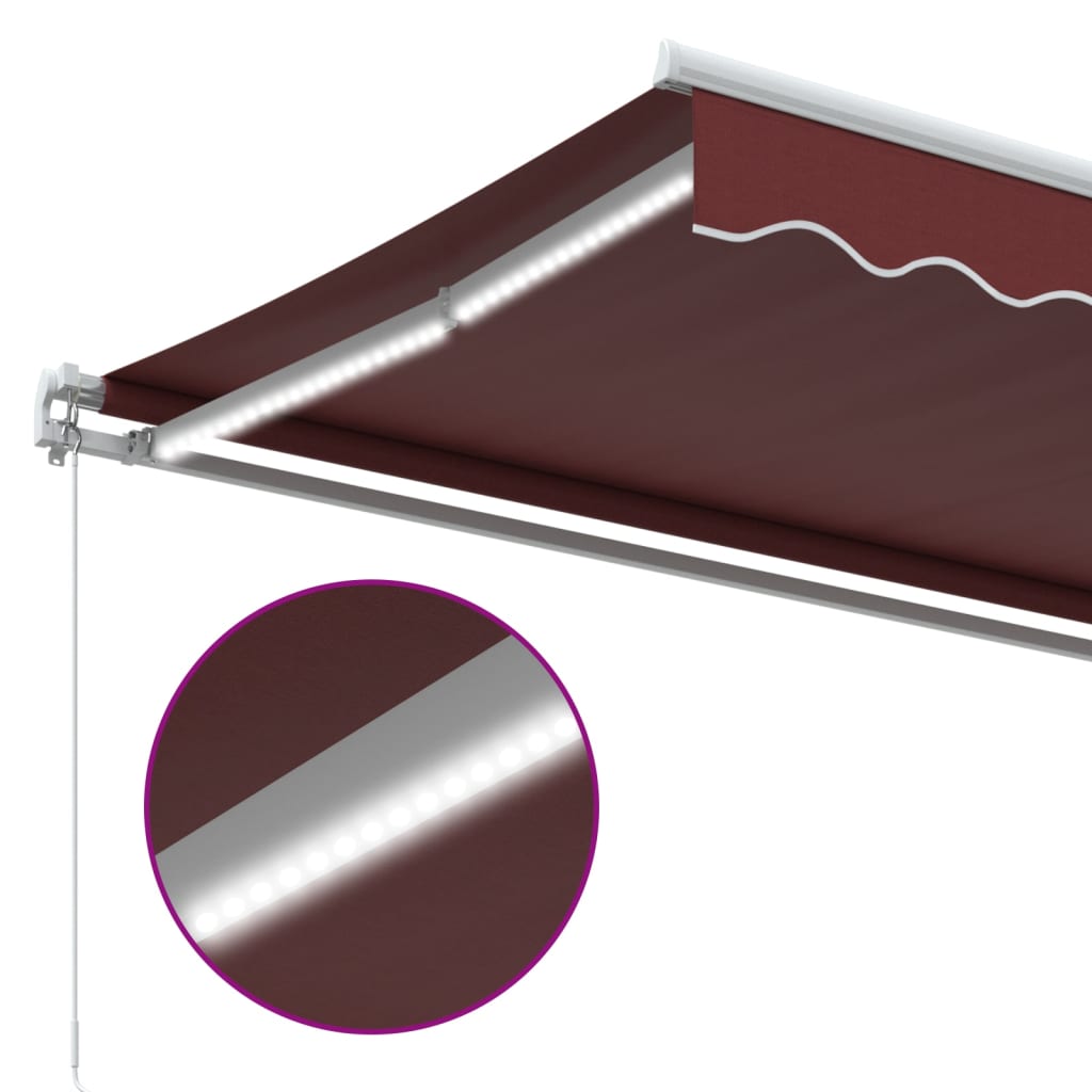 Tenda na ručno uvlačenje s LED bordo 450 x 350 cm
