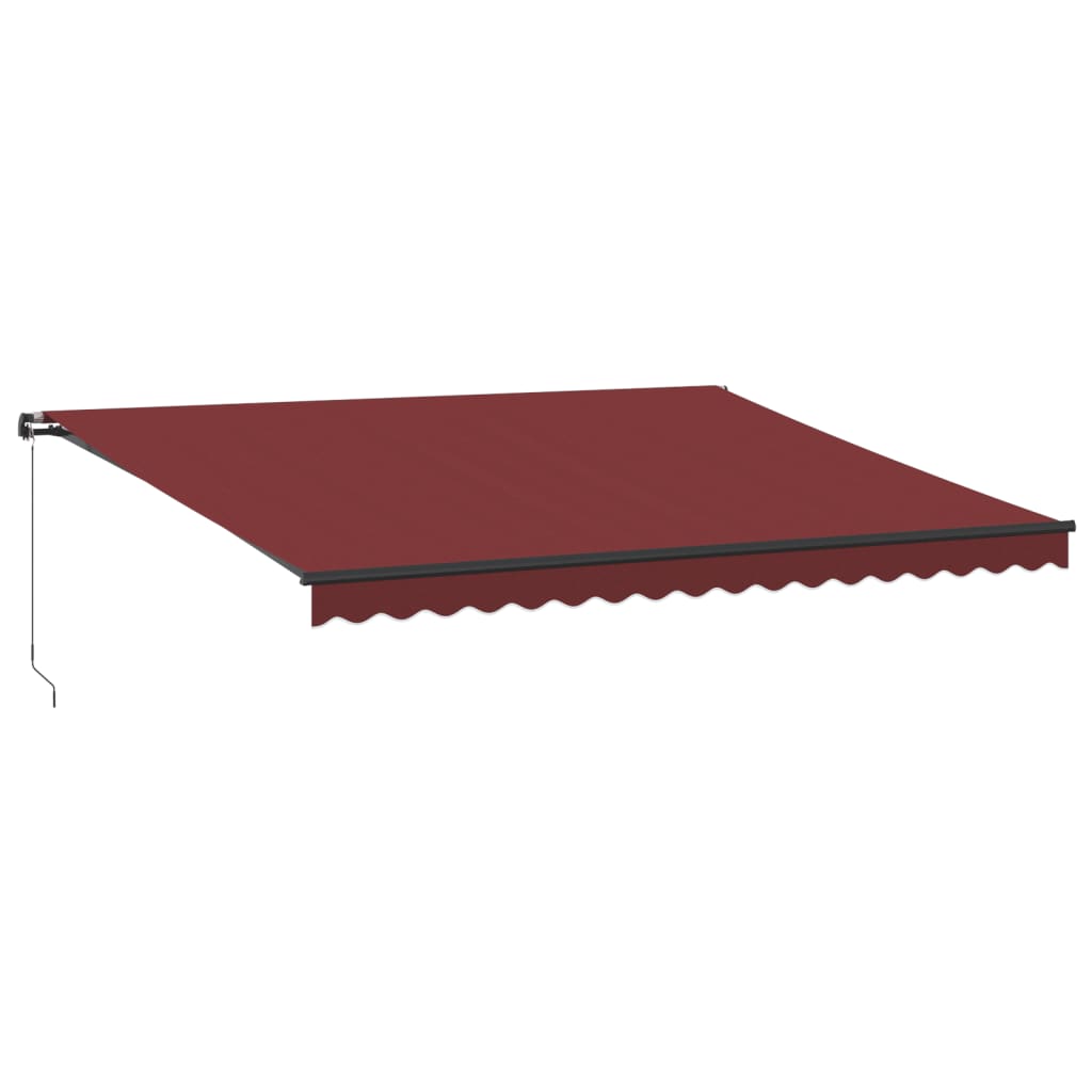 Tenda na ručno uvlačenje s LED svjetlima bordo 450 x 350 cm