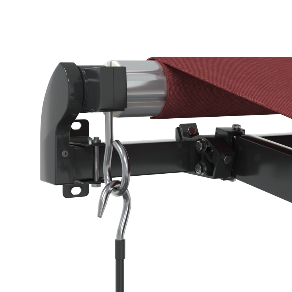 Tenda na ručno uvlačenje s LED svjetlima bordo 450 x 350 cm