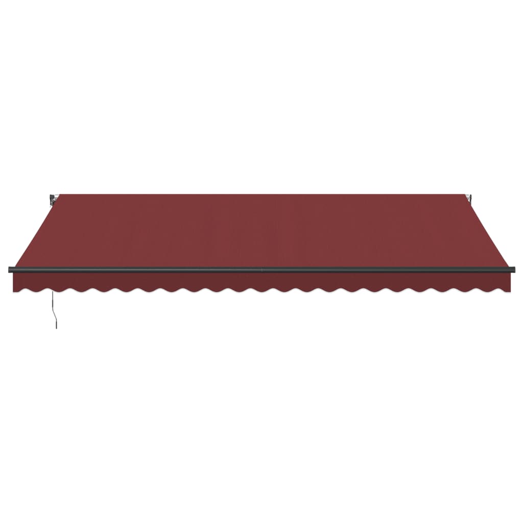 Tenda na automatsko uvlačenje s LED svjetlima bordo 500x350 cm