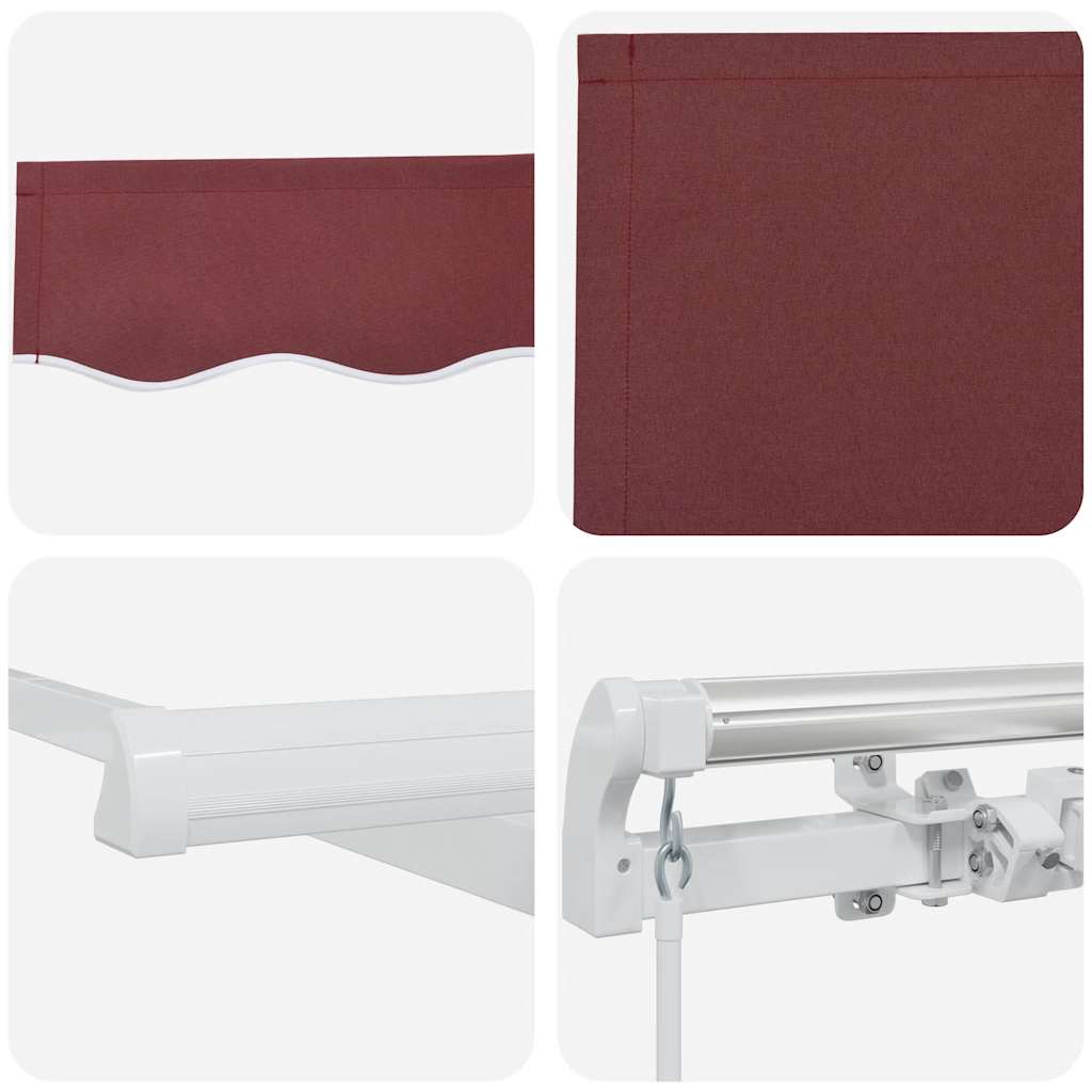 Tenda na ručno uvlačenje bordo 450 x 300 cm