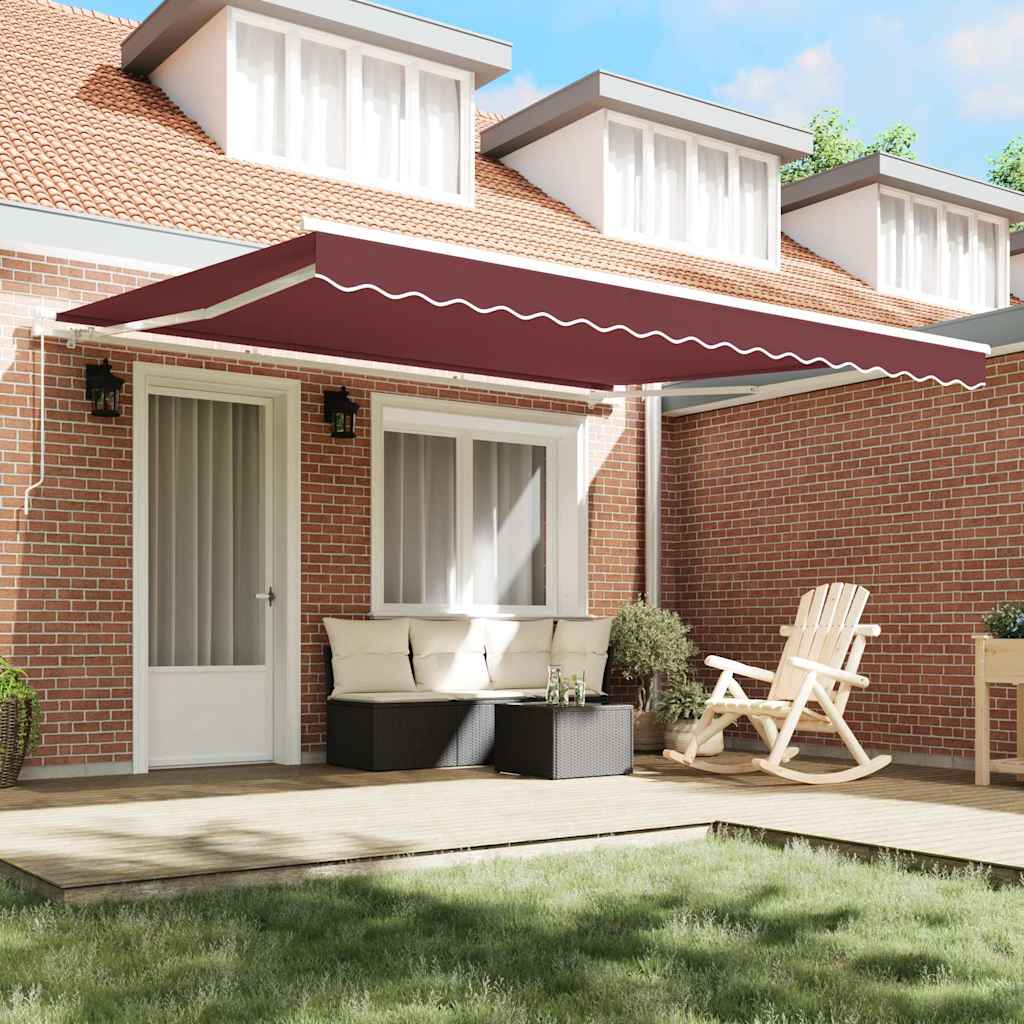 Tenda na ručno uvlačenje bordo 400 x 300 cm