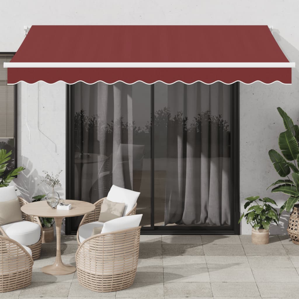 Tenda na ručno uvlačenje bordo 350 x 250 cm