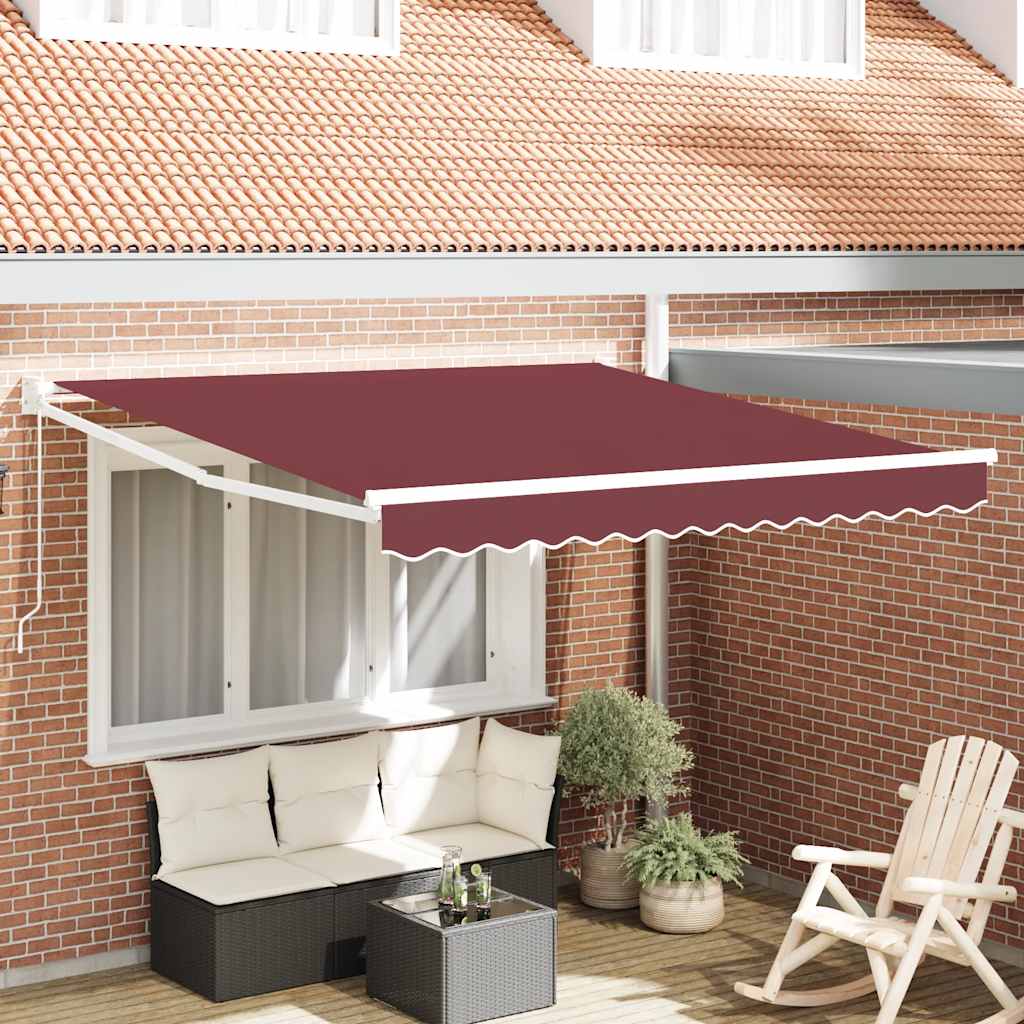 Tenda na ručno uvlačenje bordo 300 x 250 cm