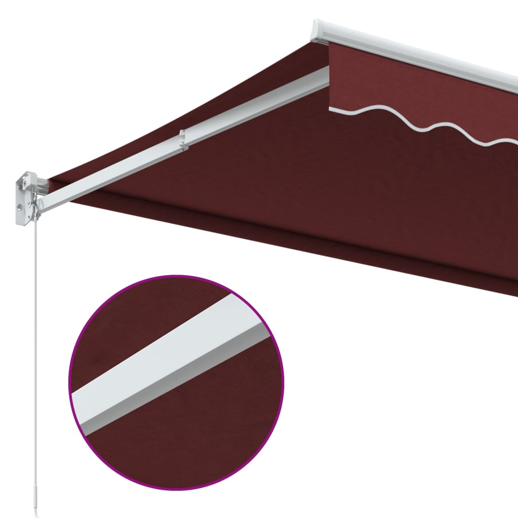 Tenda na ručno uvlačenje bordo 350 x 250 cm