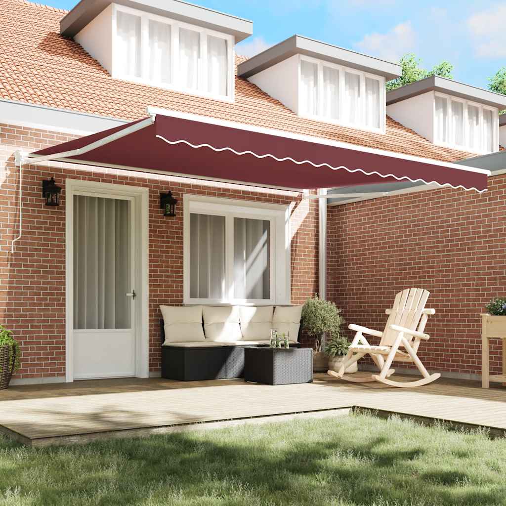 Tenda na ručno uvlačenje bordo 400 x 300 cm