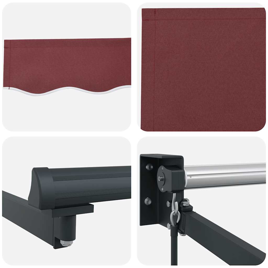 Tenda na ručno uvlačenje bordo 500 x 300 cm