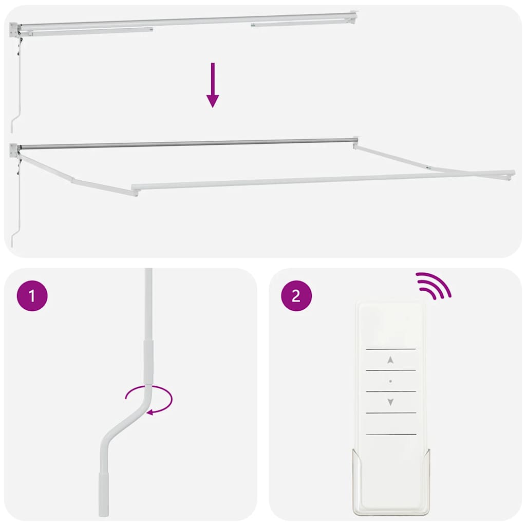 Tenda na automatsko uvlačenje bordo 500 x 300 cm
