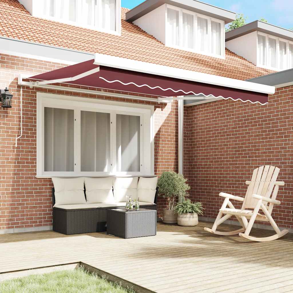 Tenda na ručno uvlačenje bordo 300 x 250 cm